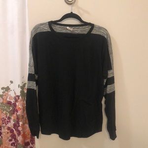 Long sleeved PINK black and gray tee